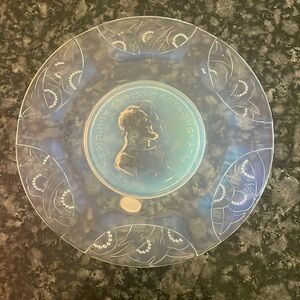 SABINO King Henry IV & Marie de' Medici Opalescent Art GLASS Plate
1970